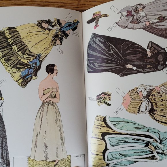 Vintage Godley's Lady Book Paper Dolls from 1840-1854 w/ 7 DOLLS & 50 COSTUMES - Picture 11 of 13